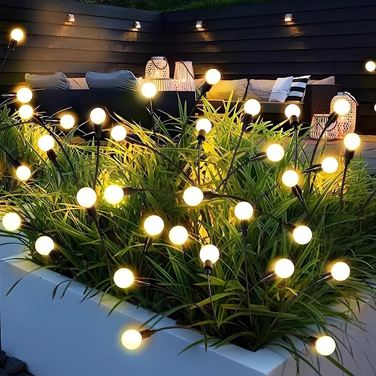 Set of 4 Low Voltage 12V Waterproof 6-LED Firefly Outdoor Lawn Lights