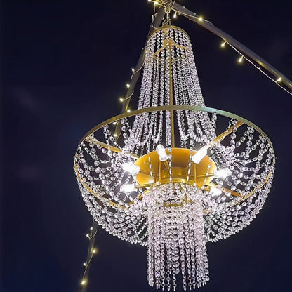 Set of 4 Luxury Waterproof Outdoor Wedding Crystal Chandeliers