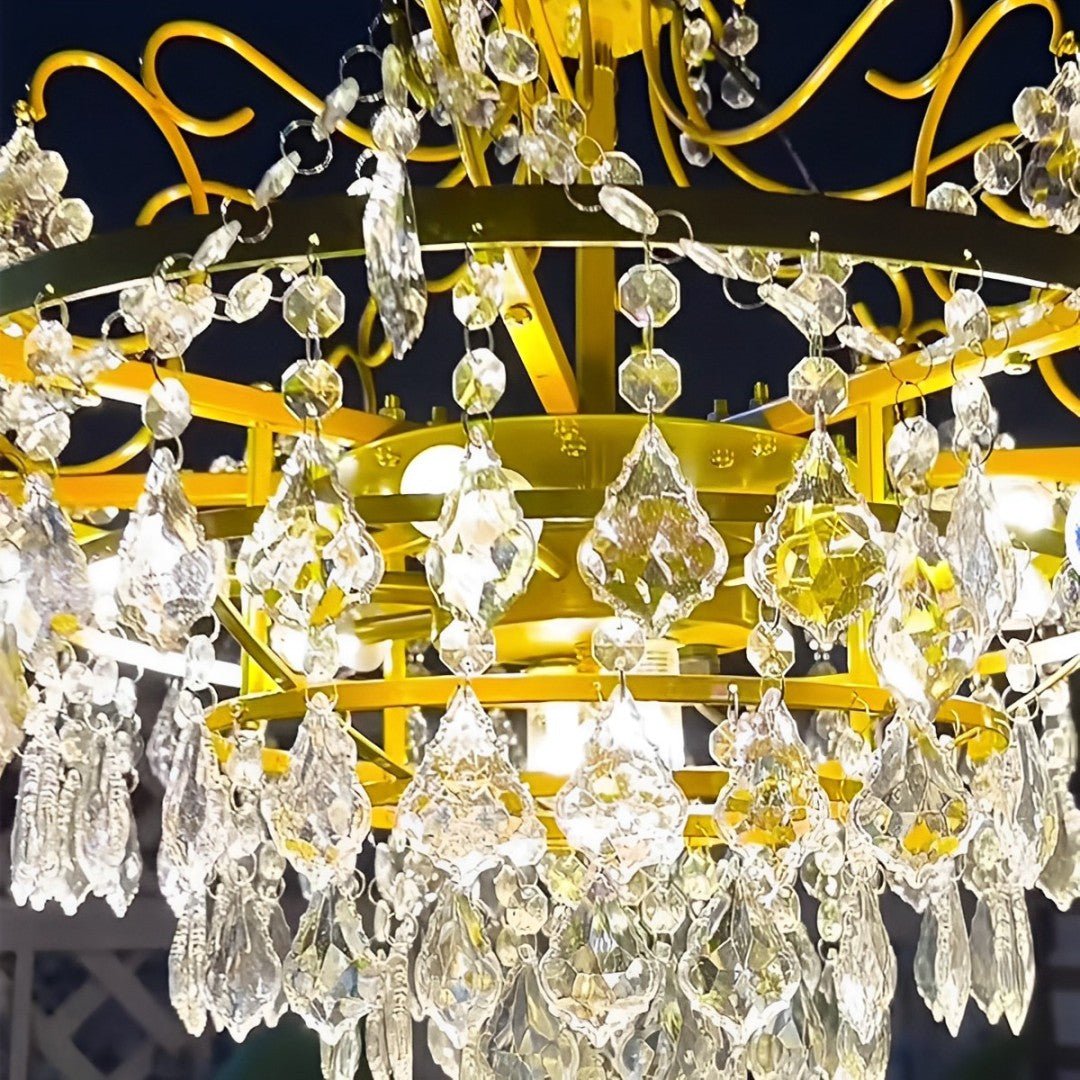 Set of 4 Luxury Waterproof Outdoor Wedding Crystal Chandeliers