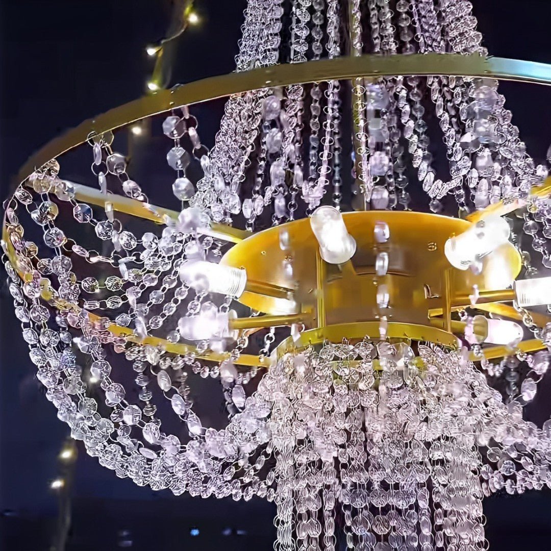 Set of 4 Luxury Waterproof Outdoor Wedding Crystal Chandeliers