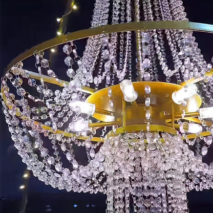 Set of 4 Luxury Waterproof Outdoor Wedding Crystal Chandeliers