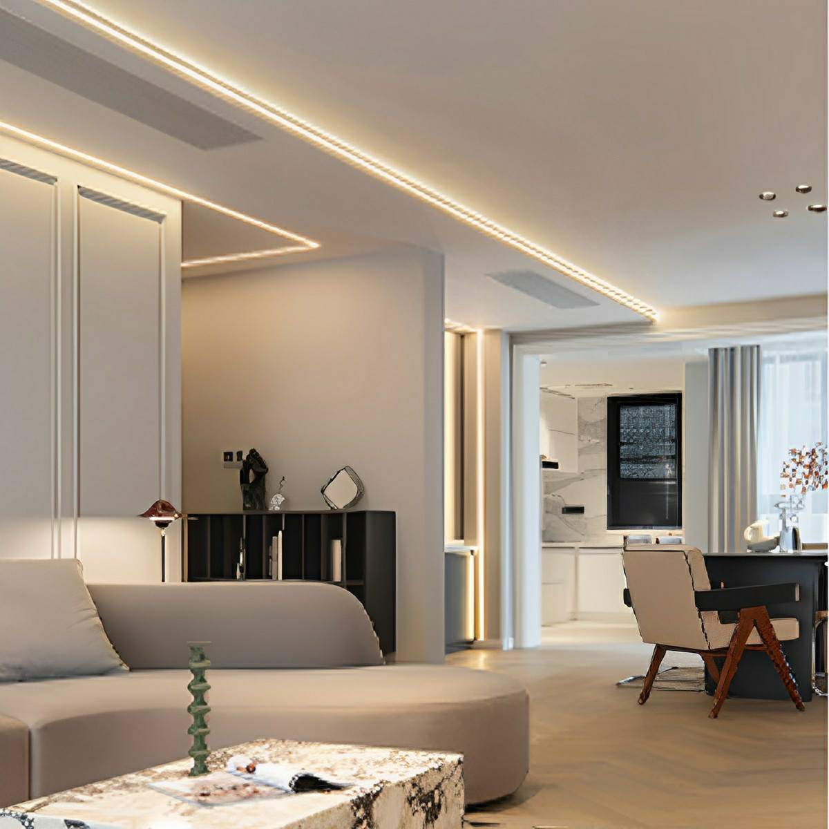 Thin Skyline DC 24V Recessed COB LED Slim Flexible Linear Lights