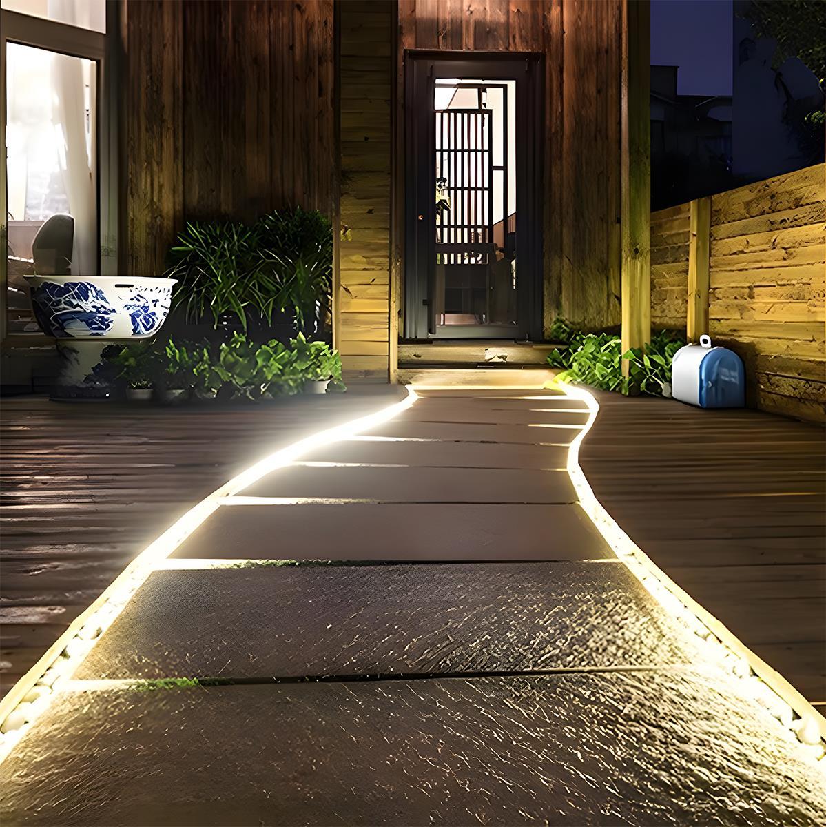 Solar COB DIY Waterproof Outdoor Recessed LED Flexible Linear Light