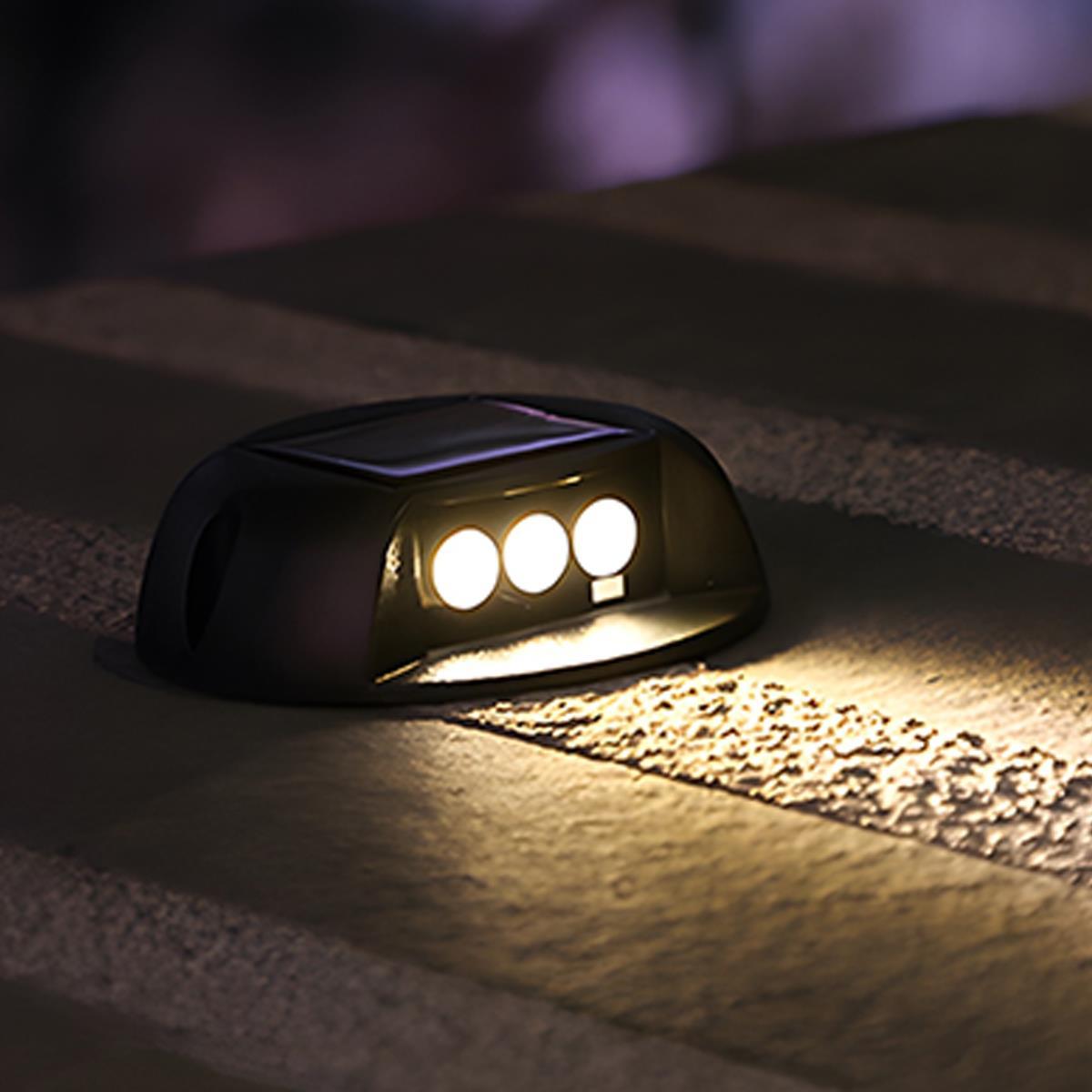 Solar Outdoor Waterproof RGB LED Step Deck Lights Star Stairs