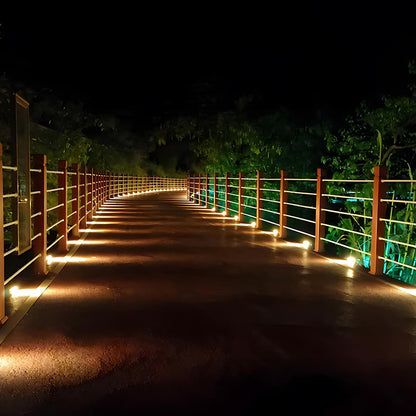 Solar Outdoor Waterproof RGB LED Step Deck Lights Star Stairs
