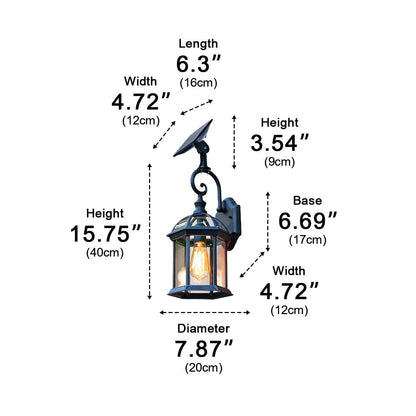 Rustic Gazebo Waterproof Outdoor LED Porch Wall Lights