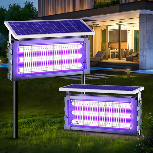 Solar Waterproof LED Outdoor Lawn Mosquito Bug Zapper Killer Lights
