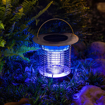 Solar Waterproof LED Outdoor Mosquito Bug Zapper Killer Hanging Lantern Rechargeable