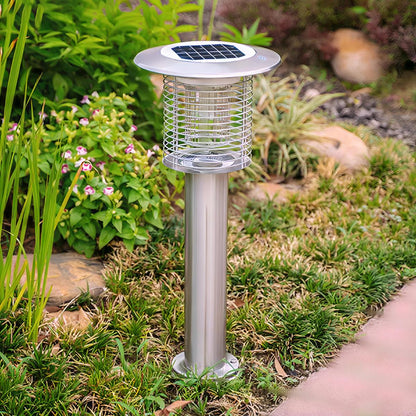 Solar Waterproof LED Outdoor Mosquito Bug Zapper Killer Lawn Pillar Lights