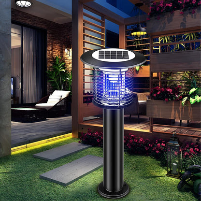Solar Waterproof LED Outdoor Mosquito Bug Zapper Killer Lawn Pillar Lights