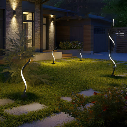 Waterproof Minimalist Spiral Outdoor LED Landscape Lawn Lights