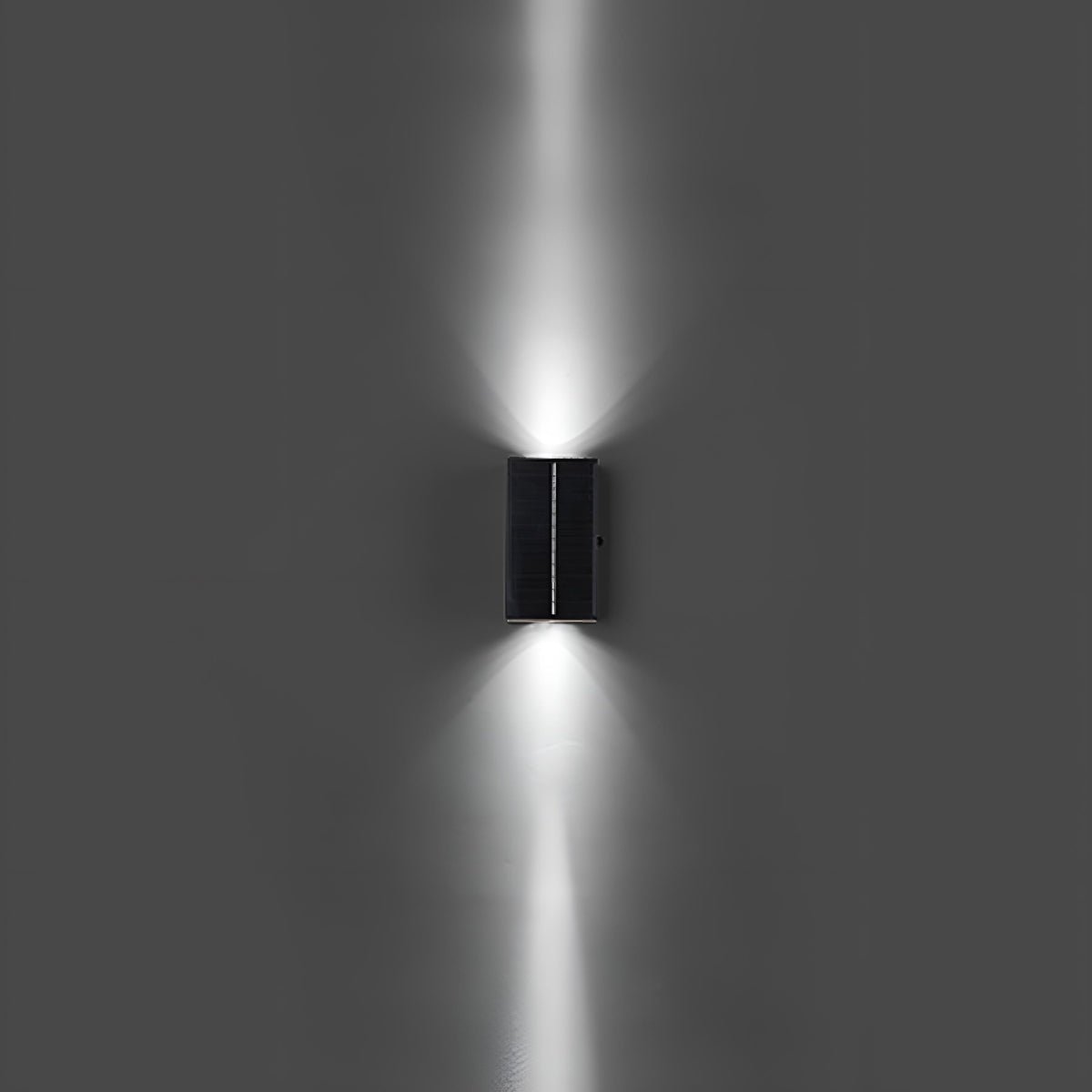 Solar Waterproof Modern Black Up&Down LED Outdoor Wall Washer Spot Lights