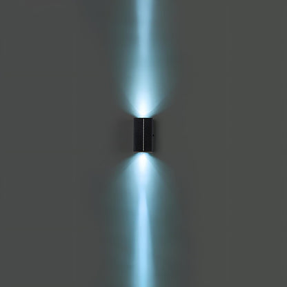 Solar Waterproof Modern Black Up&Down LED Outdoor Wall Washer Spot Lights
