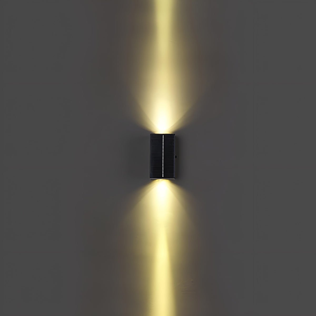 Solar Waterproof Modern Black Up&Down LED Outdoor Wall Washer Spot Lights