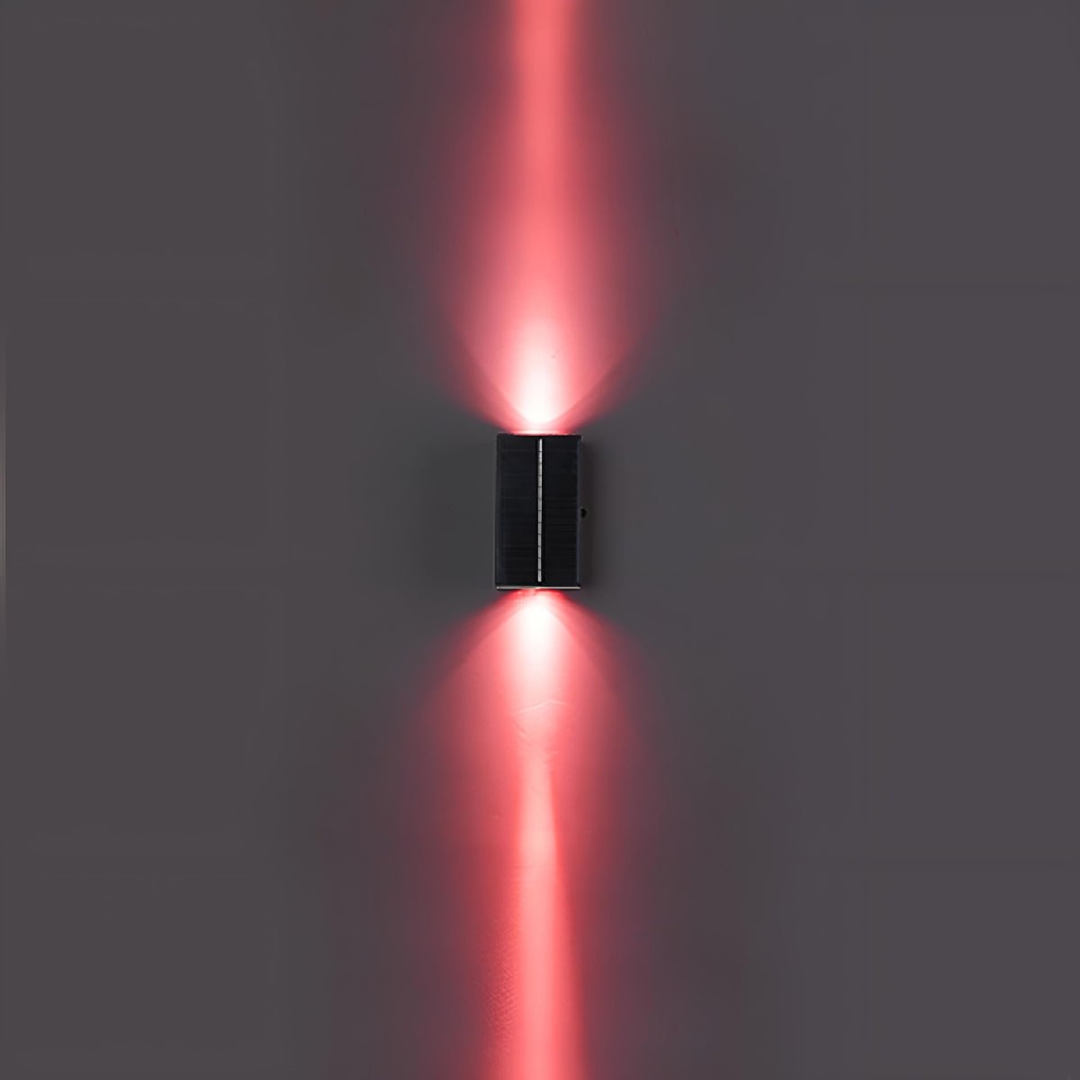 Solar Waterproof Modern Black Up&Down LED Outdoor Wall Washer Spot Lights