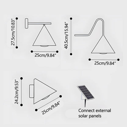 Solar Waterproof Modern Minimalist Bell LED Outdoor Wall Sconces