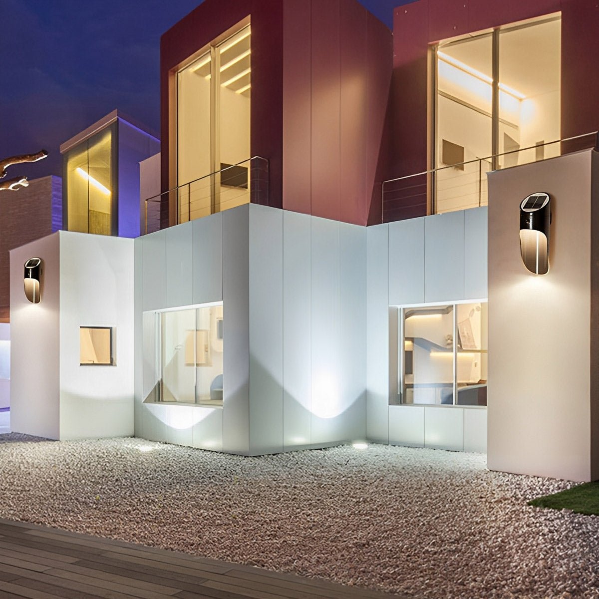 Solar Waterproof Modern Sensor Mode Outdoor Porch LED Wall Lights