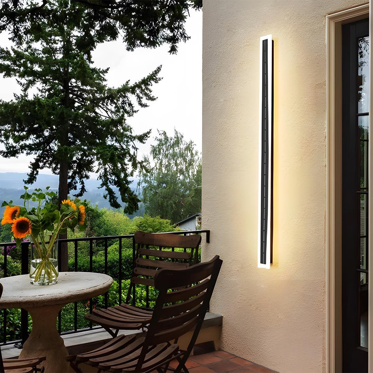 Solar Waterproof Outdoor LED Strip Porch Light Exterior Wall Lights