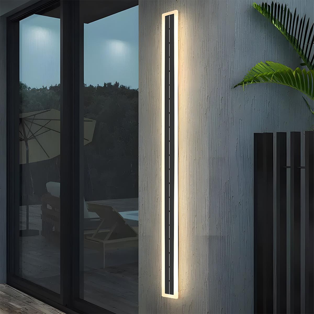 Solar Waterproof Outdoor LED Strip Porch Light Exterior Wall Lights