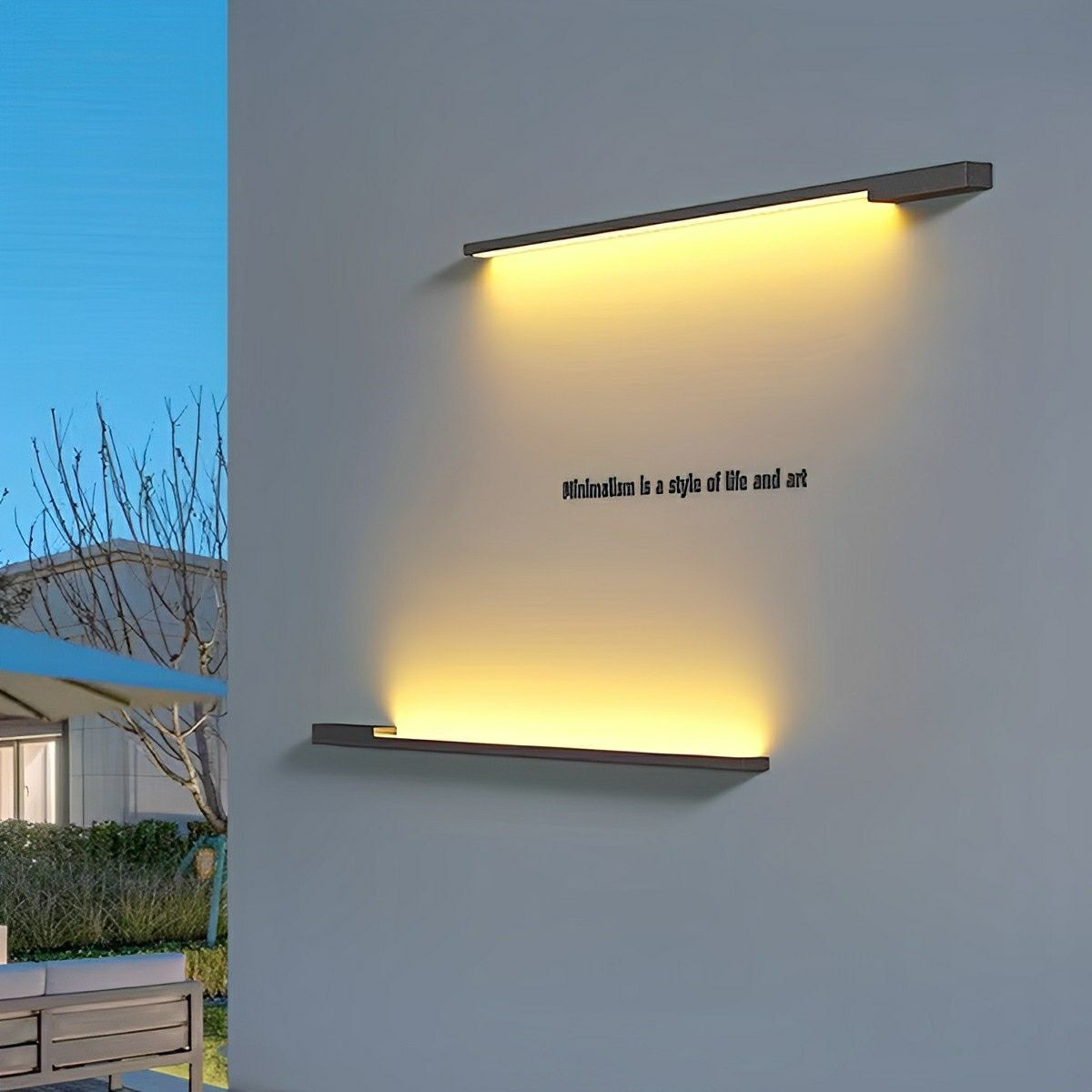 Waterproof Outdoor Long Light Strip LED Exterior Wall Lights