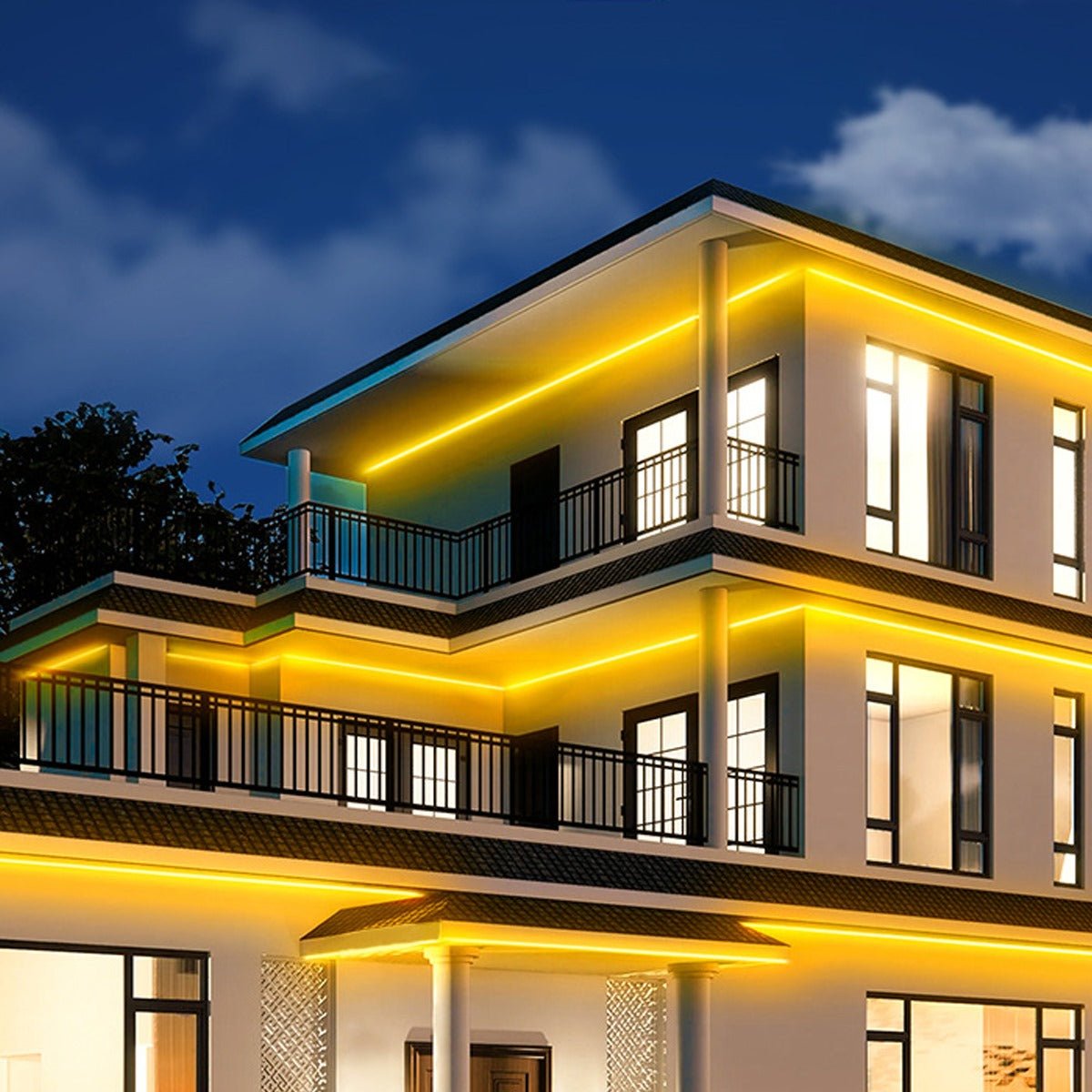 Solar Waterproof Outdoor Recessed LED Linear LED Strip Light DIY
