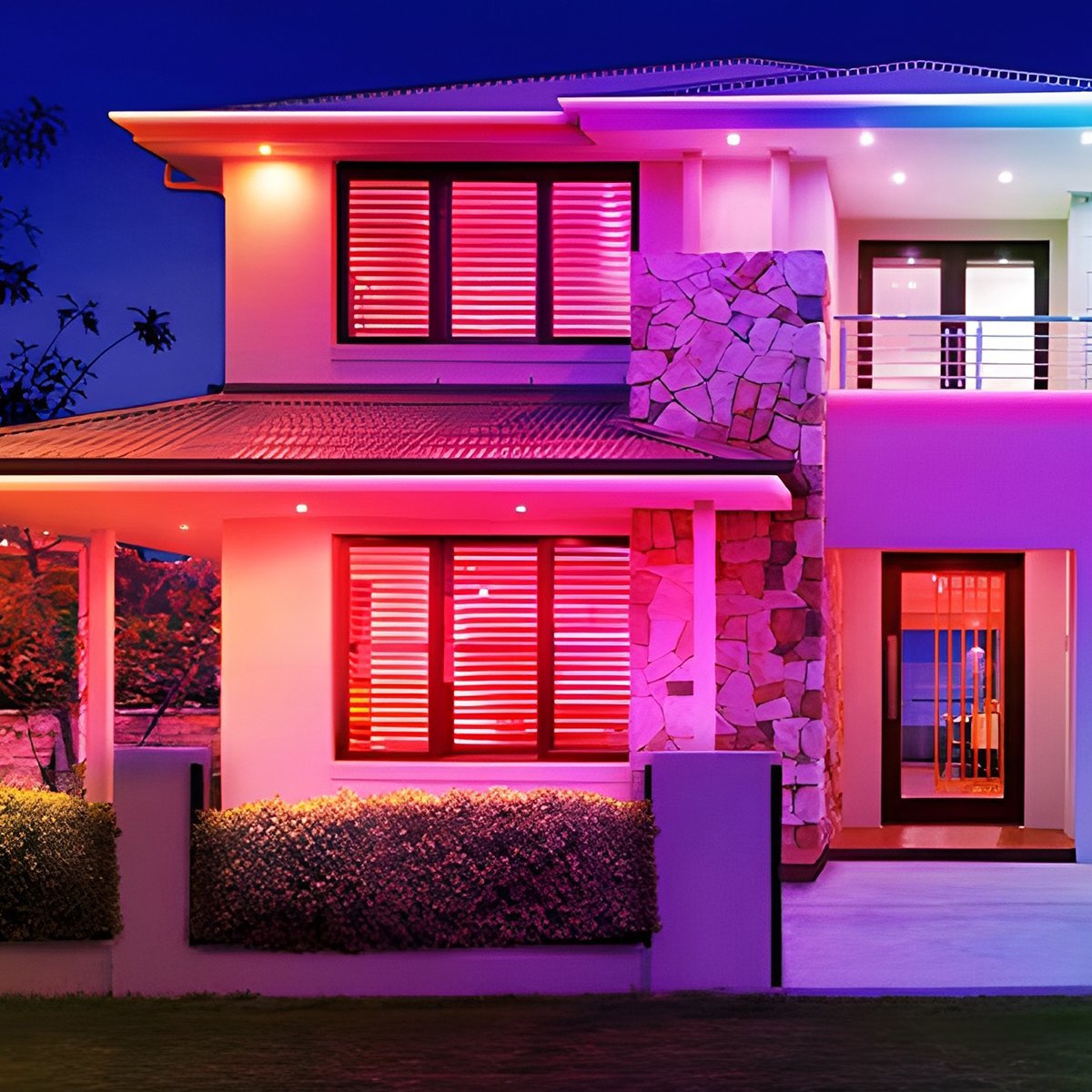 Solar Waterproof Outdoor RGB Atmosphere Streamer Linear LED Strip Light 16.85 Ft