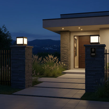 Waterproof Post Cap Aluminum Column Pedestal Light