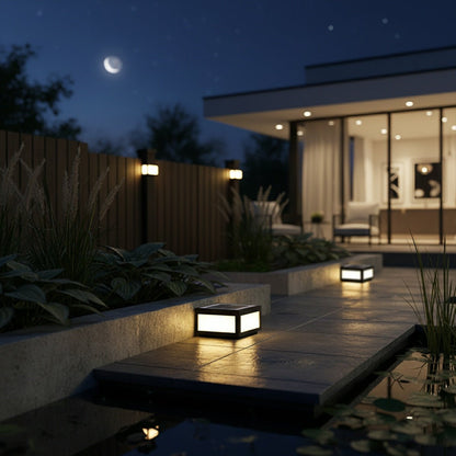 Waterproof Post Cap Aluminum Column Pedestal Light