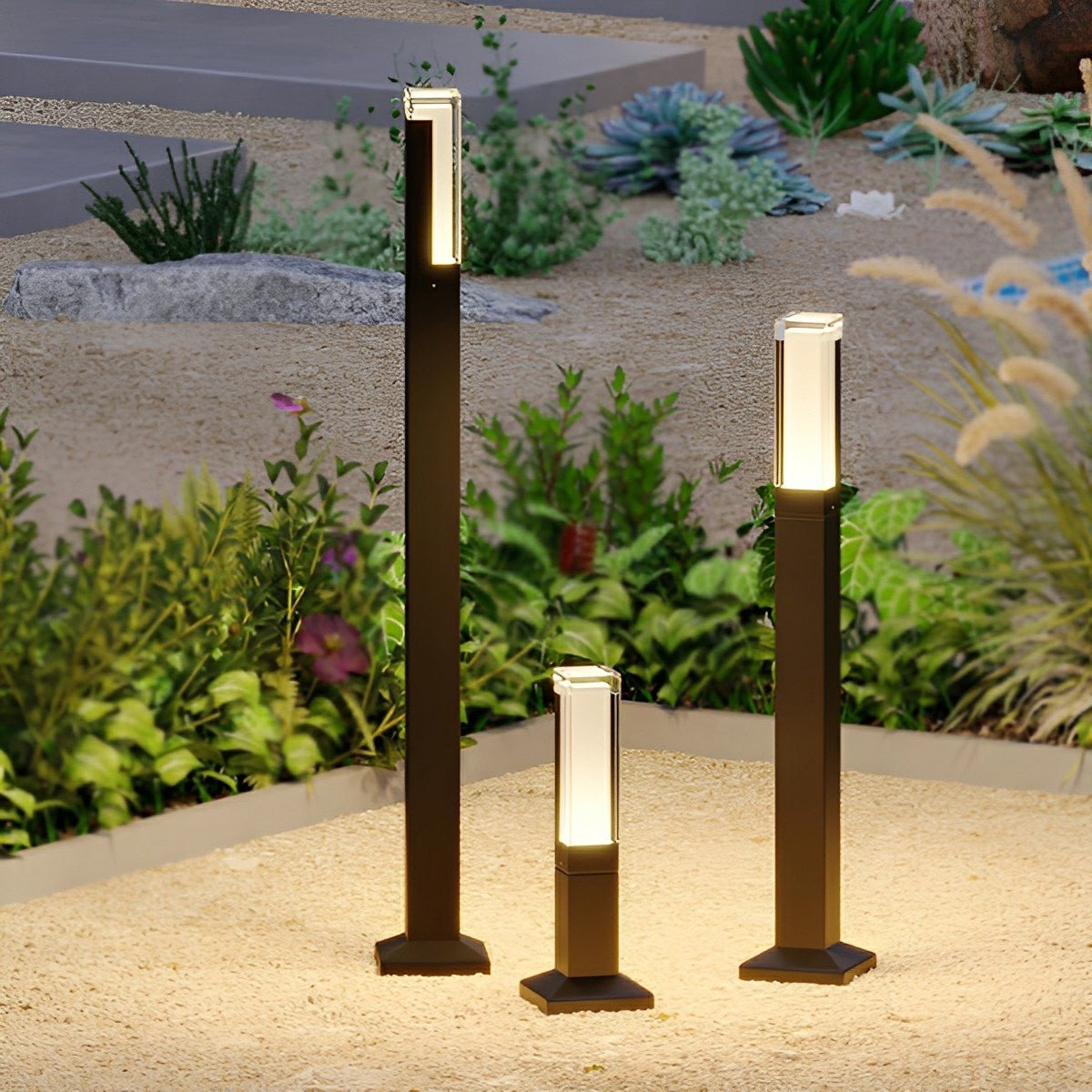 Square Column Modern LED Outdoor Pathway Lights