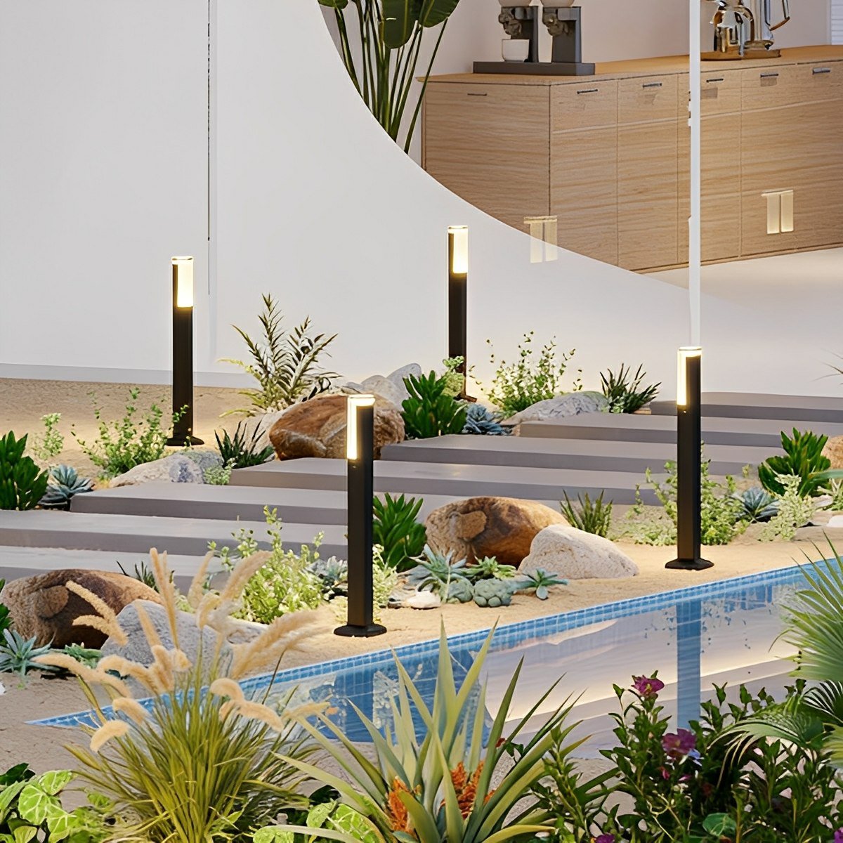 Square Column Modern LED Outdoor Pathway Lights