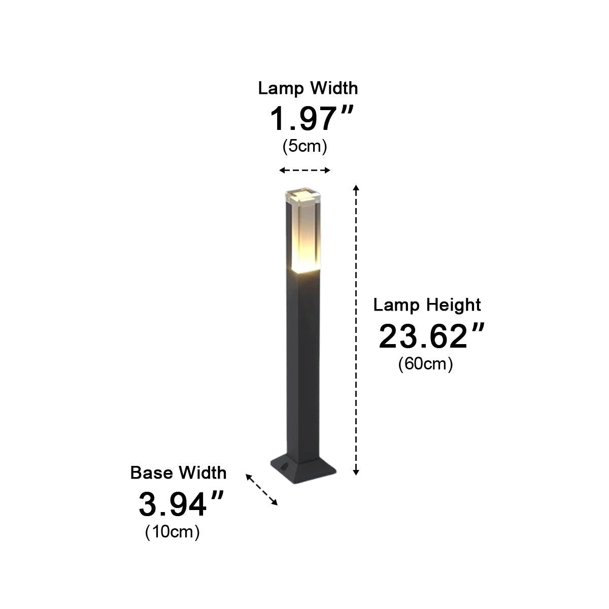 Square Column Modern LED Outdoor Pathway Lights