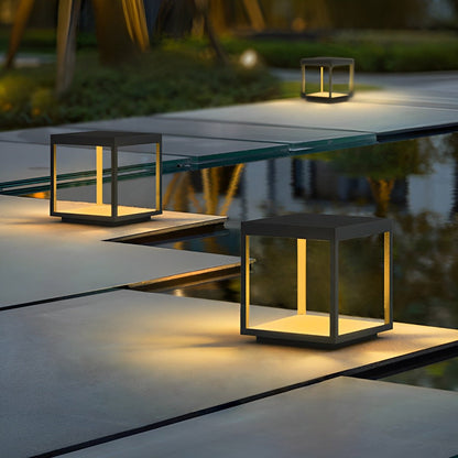 Square Hollow Frame Waterproof LED Courtyard Post Cap Light