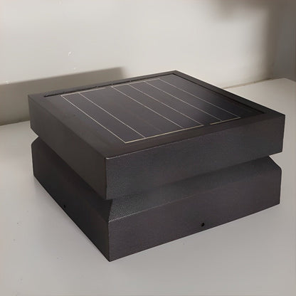 Square LED Waterproof Black Modern Post Caps Lights