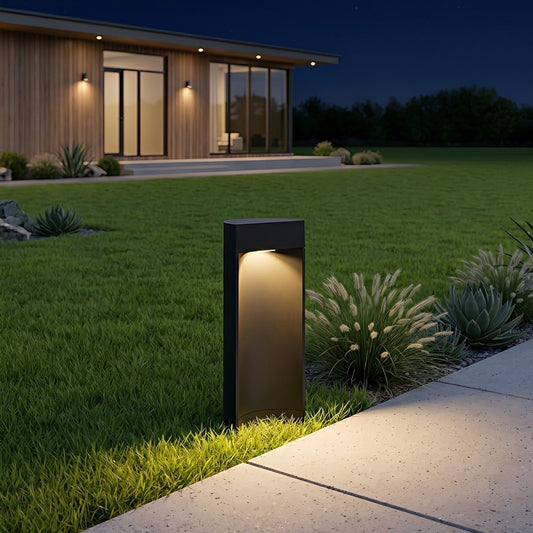 Square LED Waterproof Black Modern Outdoor Lawn Light Path Lights