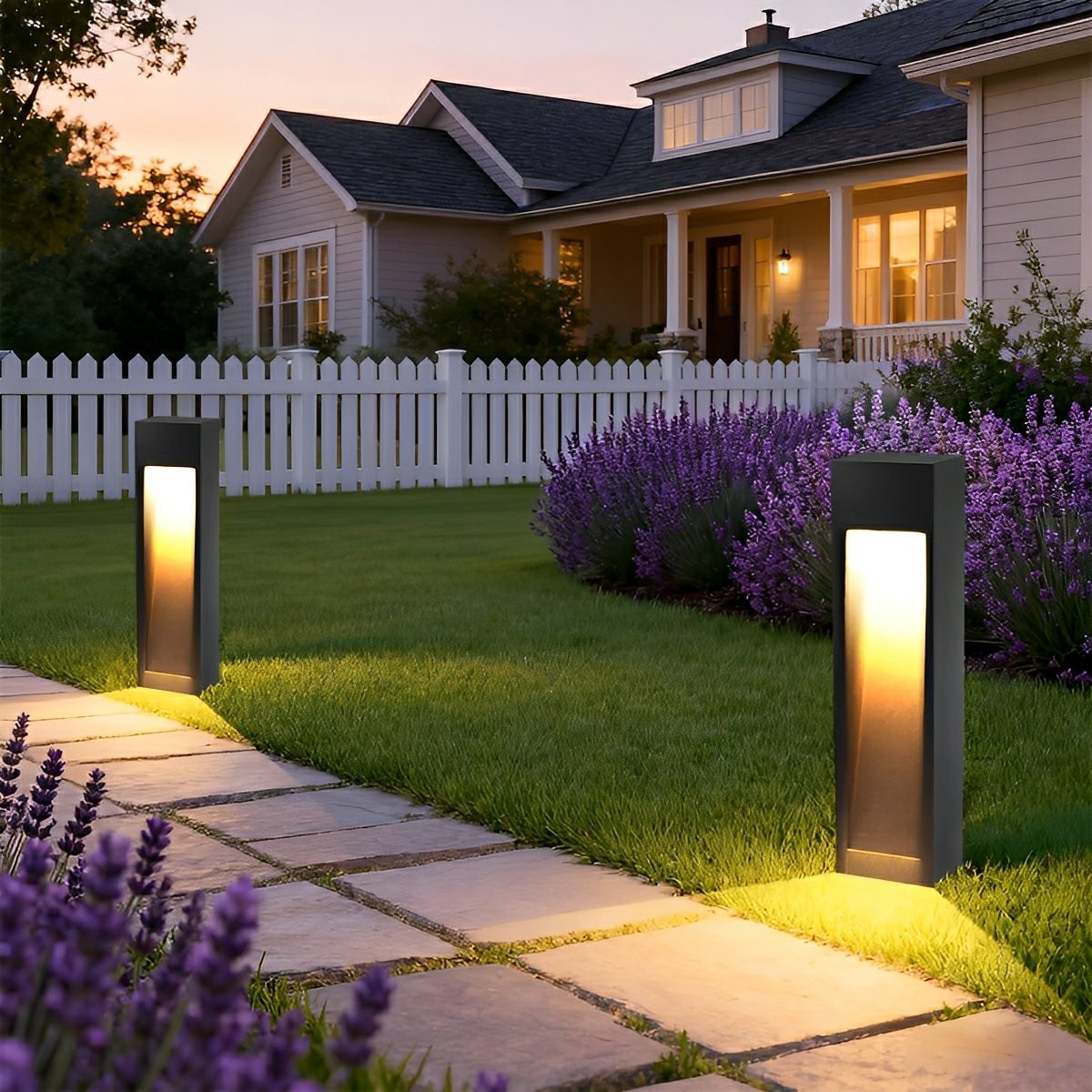 Outdoor Square LED Waterproof Black Pathway Walkway Lights