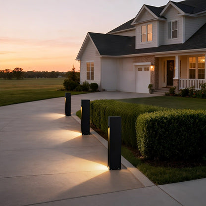Outdoor Square LED Waterproof Black Pathway Walkway Lights