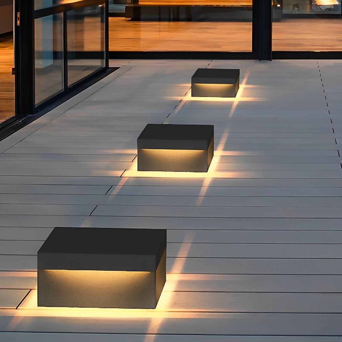 Square Waterproof LED Stainless Steel Post Lights Outdoor Fence Post Cap Lights