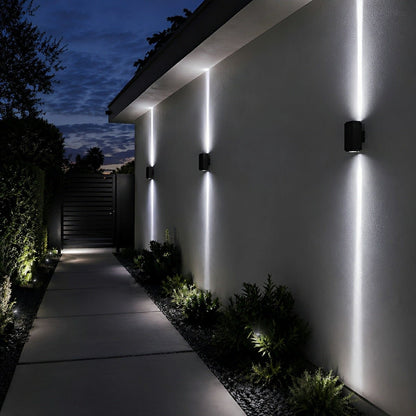Square Waterproof Outdoor Up and Down LED Spot Lights Exterior Wall Washer Light
