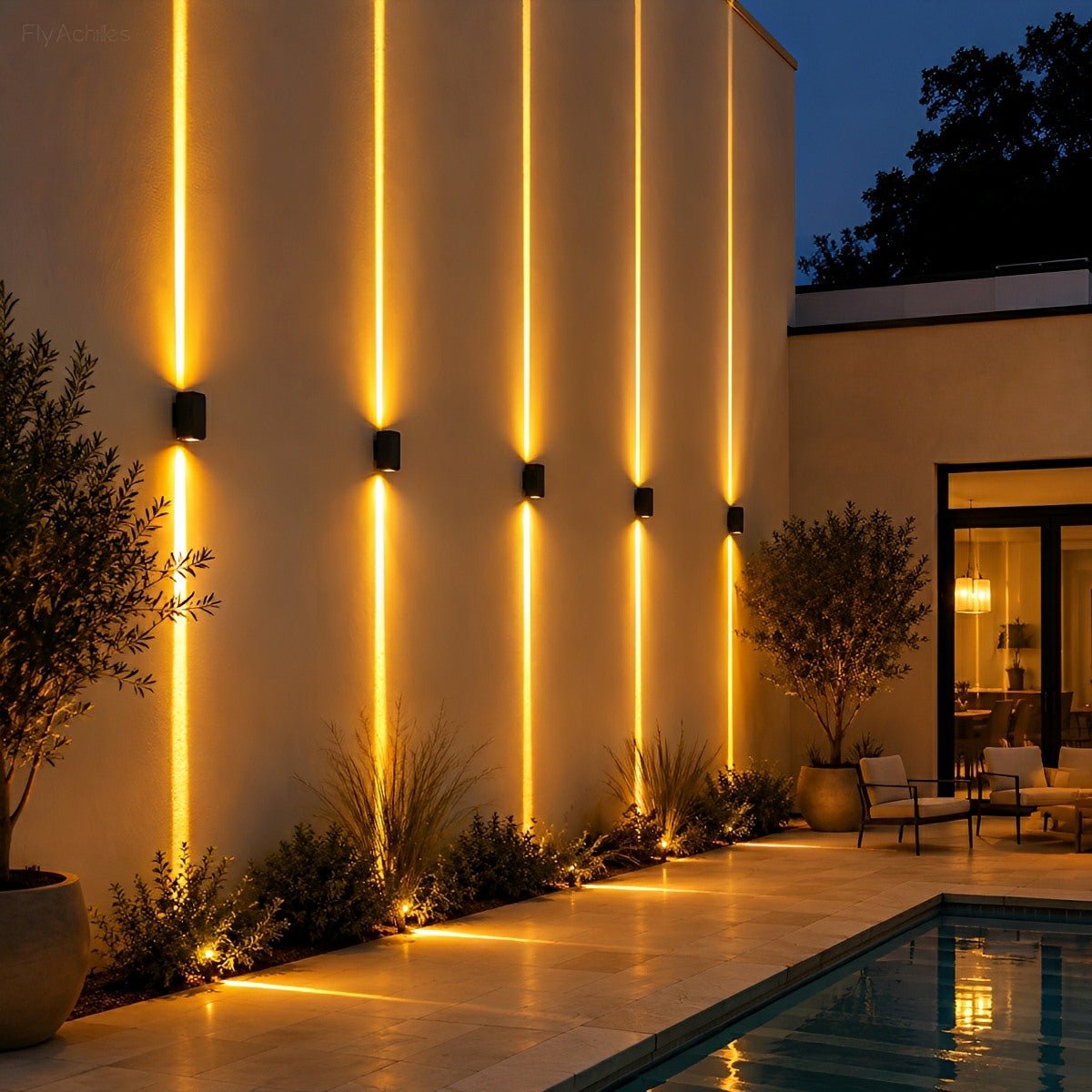 Square Waterproof Outdoor Up and Down LED Spot Lights Exterior Wall Washer Light