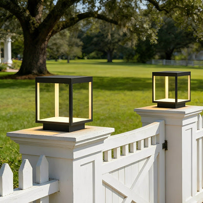 Stainless Steel Waterproof Square Hollow LED Outdoor Post Lights