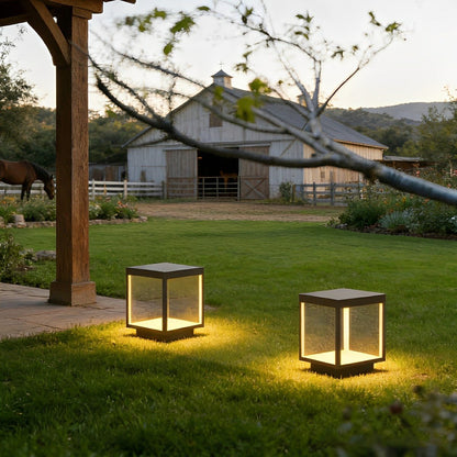 Stainless Steel Waterproof Square Hollow LED Outdoor Post Lights