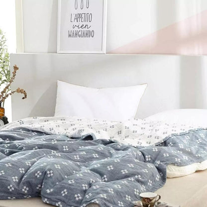 Fluffy Cotton Throw, Geometric Pattern