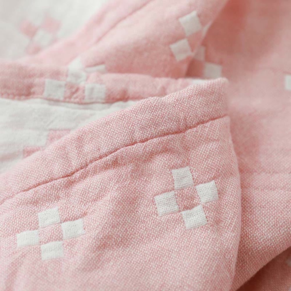 Fluffy Cotton Throw, Geometric Pattern