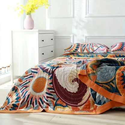 All-Season Fluffy Cotton Throw Blanket