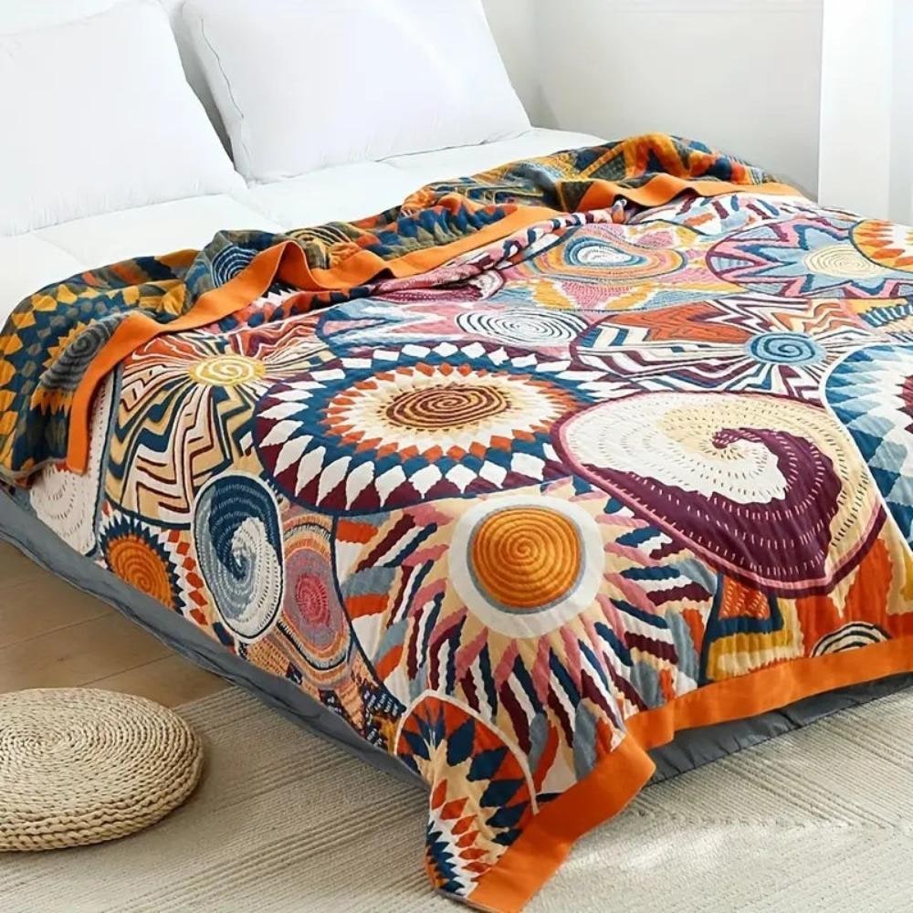 All-Season Fluffy Cotton Throw Blanket