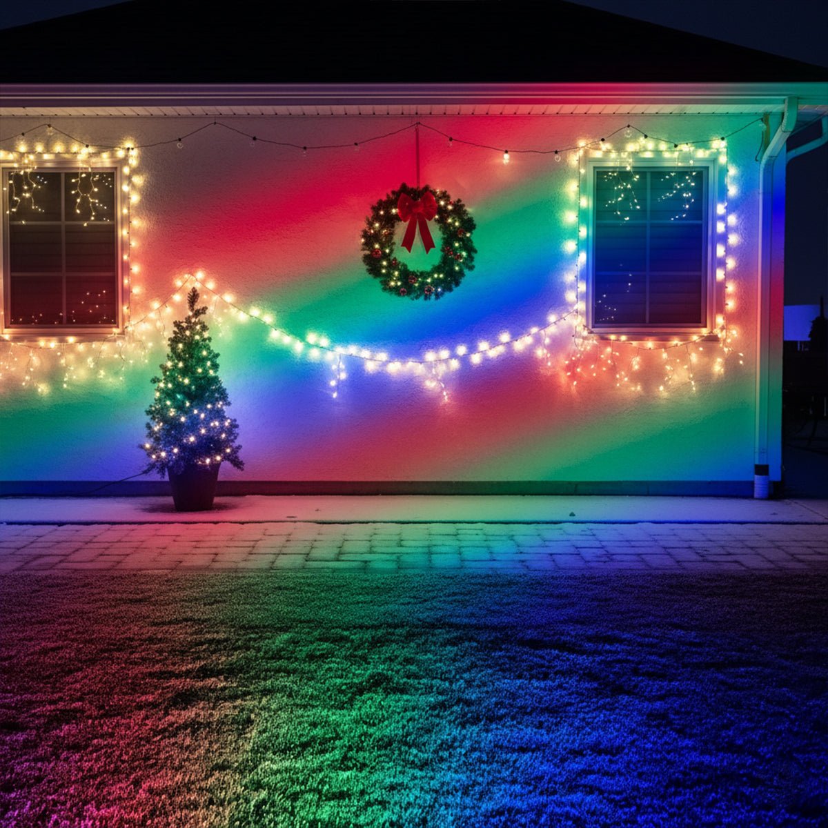 Color-changing Outdoor Waterproof RGB LED Spot Light Landscape Tree Lighting With Remote Control