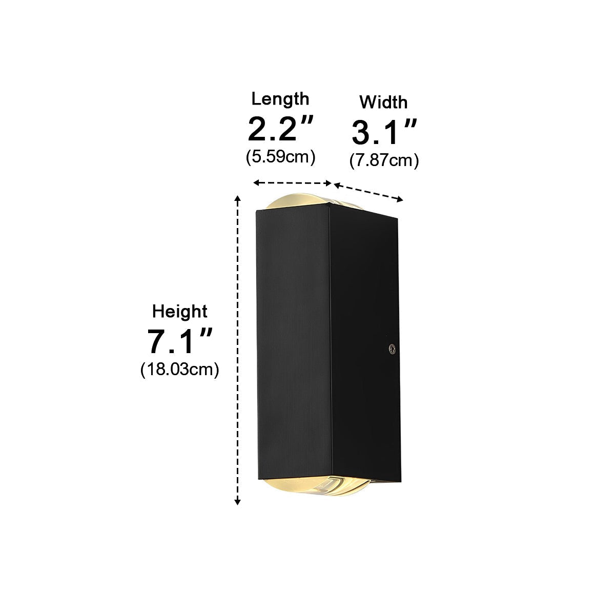 Up and Down LED Wall Light Outdoor Waterproof IP65 Interior Aluminum Corridor Stairs Lighting