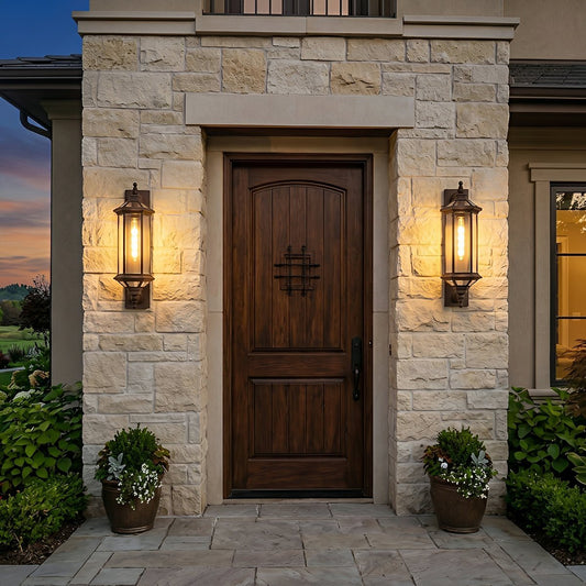 Vintage Cylinder Waterproof Porch Outdoor Wall Light