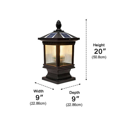 Outdoor Grille Glass Waterproof LED Fence Post Cap Light