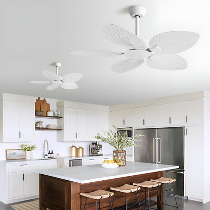 Vintage Imitation Palm Leaf DC Motor 6-speed Reverse Frequency Ceiling Fan